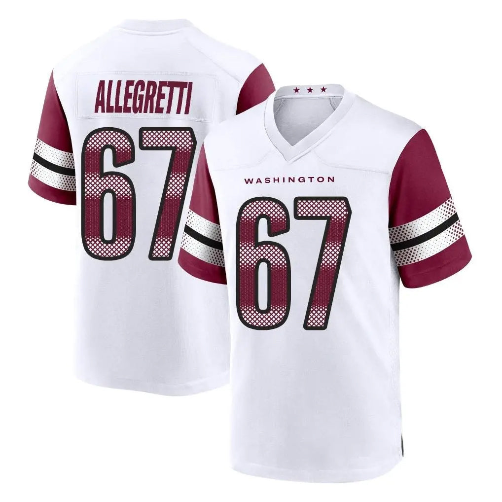 Fenge W.Commanders #67 Nick Allegretti Player White Game Home Stitched Jerseys