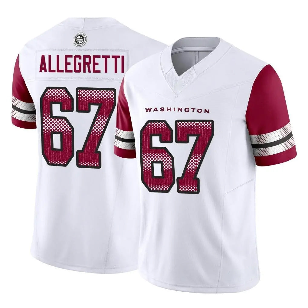 Fenge W.Commanders #67 Nick Allegretti Player White Vapor F.U.S.E. Limited Home Game Stitched Jerseys