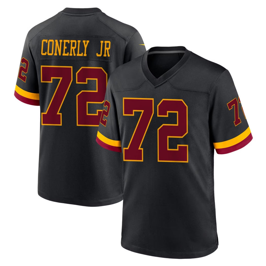 Fenge W.Commanders #72 Josh Conerly Jr. Player Black Limited Home Game Stitched Jerseys