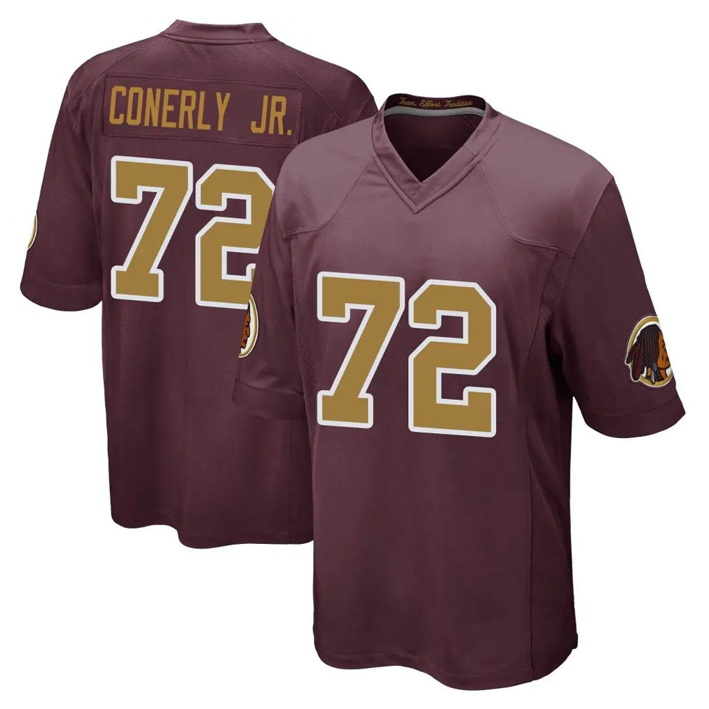 Fenge W.Commanders #72 Josh Conerly Jr. Player Burgundy Alternate Home Game Stitched Jerseys