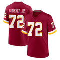 Fenge W.Commanders #72 Josh Conerly Jr. Player Burgundy Game Home Stitched Jerseys