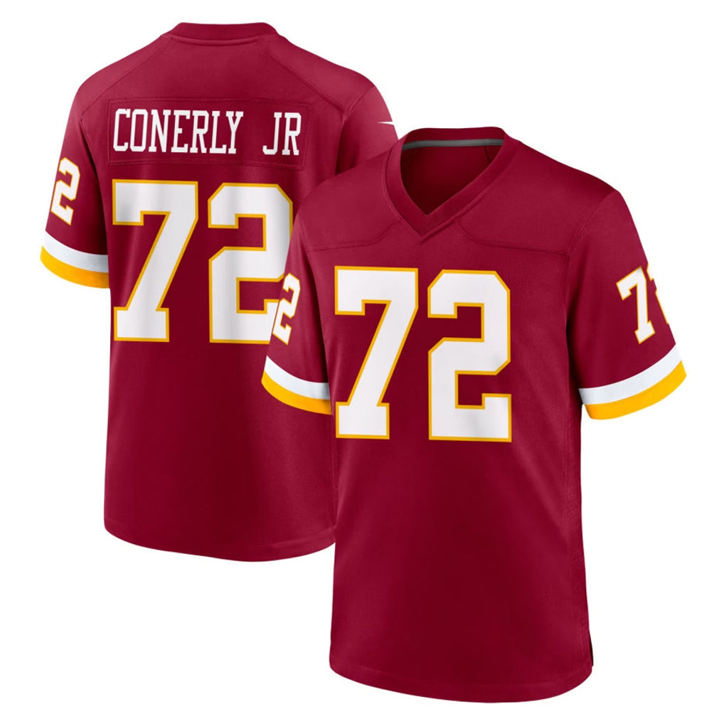 Fenge W.Commanders #72 Josh Conerly Jr. Player Burgundy Game Home Stitched Jerseys