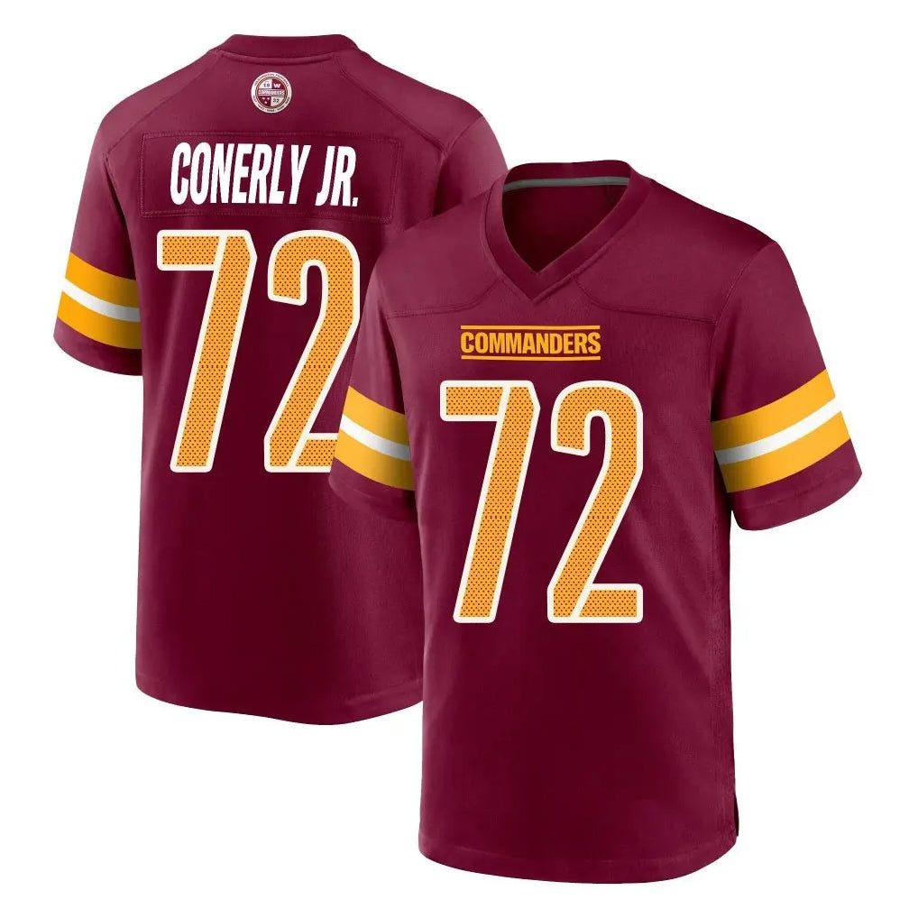 Fenge W.Commanders #72 Josh Conerly Jr. Player Burgundy Home Game Stitched Jerseys