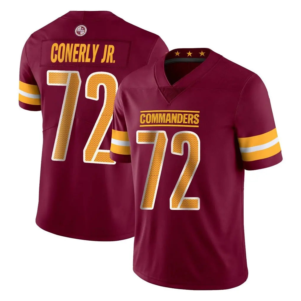 Fenge W.Commanders #72 Josh Conerly Jr. Player Burgundy Limited Vapor Home Game Stitched Jerseys