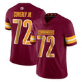 Fenge W.Commanders #72 Josh Conerly Jr. Player Burgundy Limited Vapor Home Game Stitched Jerseys