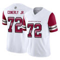 Fenge W.Commanders #72 Josh Conerly Jr. Player White Vapor F.U.S.E. Limited Home Game Stitched Jerseys