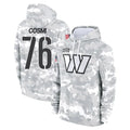 Fenge W.Commanders #76 Sam Cosmi Player Arctic Camo Limited Salute to Service Pullover Hoodies Game Stitched Jerseys