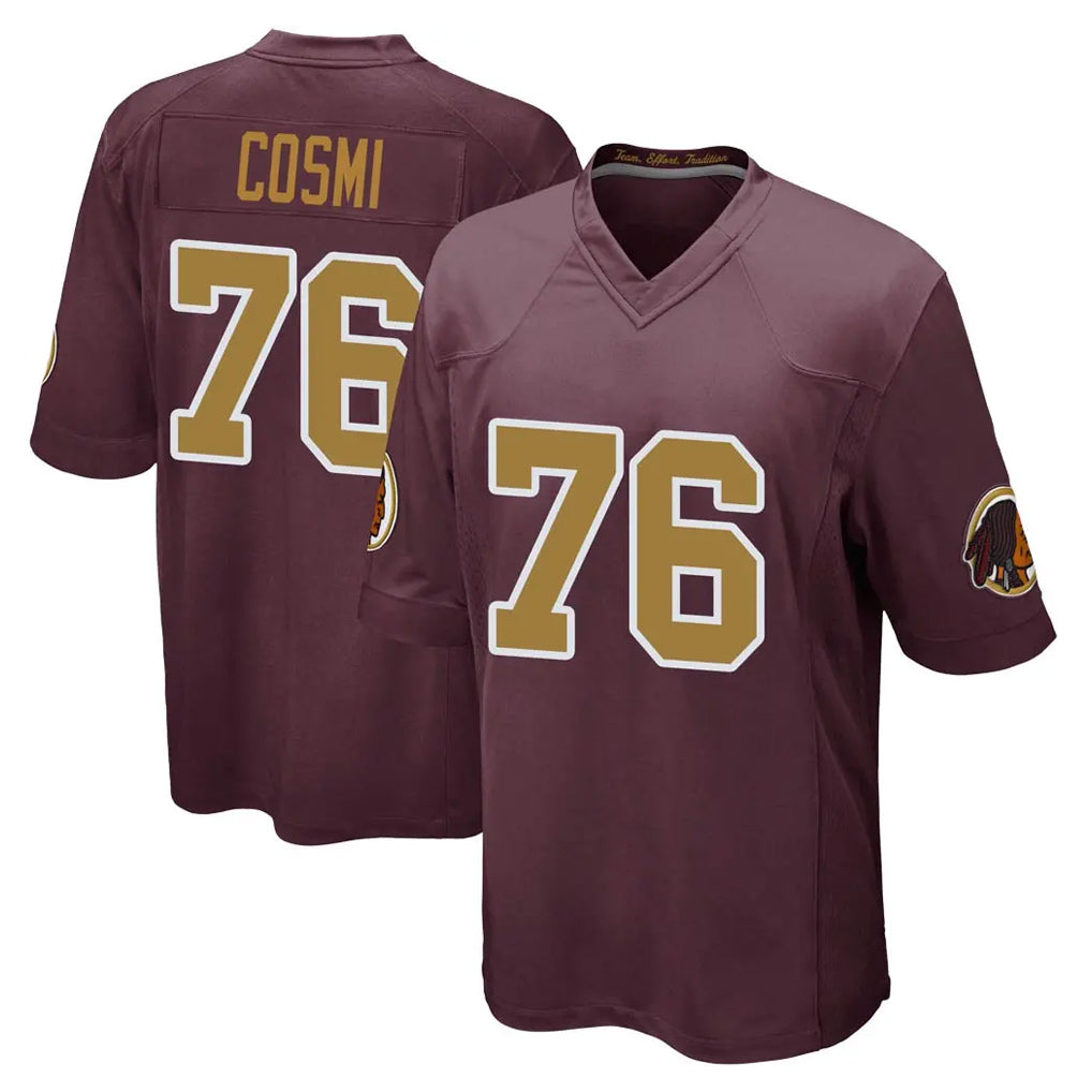 Fenge W.Commanders #76 Sam Cosmi Player Burgundy Alternate Home Game Stitched Jerseys