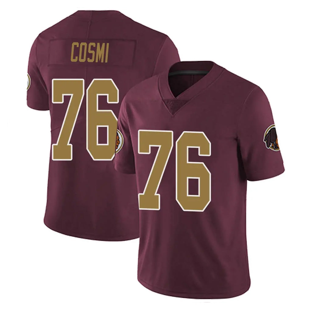Fenge W.Commanders #76 Sam Cosmi Player Burgundy Alternate Vapor Untouchable Home Game Stitched Jerseys