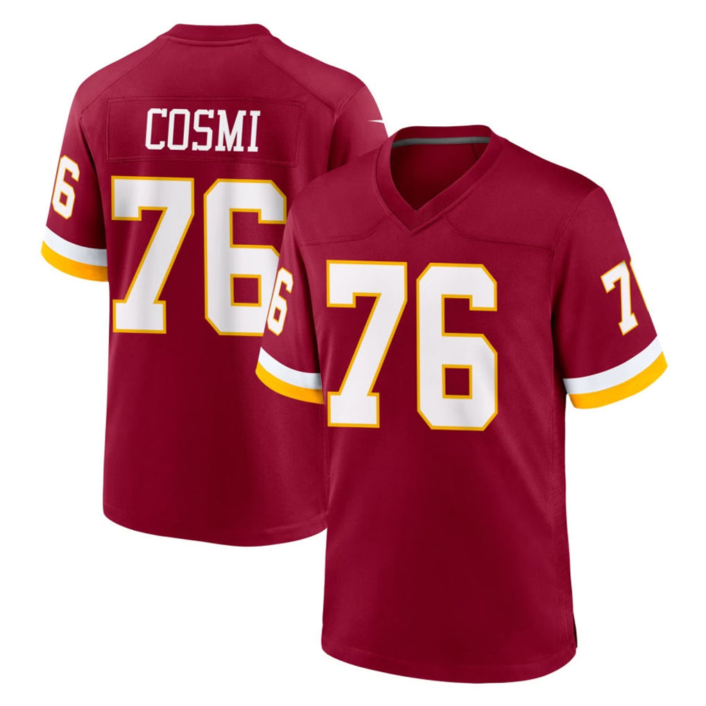 Fenge W.Commanders #76 Sam Cosmi Player Burgundy Game Home Stitched Jerseys