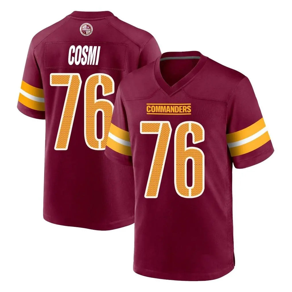 Fenge W.Commanders #76 Sam Cosmi Player Burgundy Home Game Stitched Jerseys