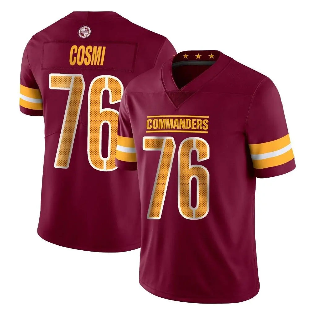Fenge W.Commanders #76 Sam Cosmi Player Burgundy Limited Vapor Home Game Stitched Jerseys