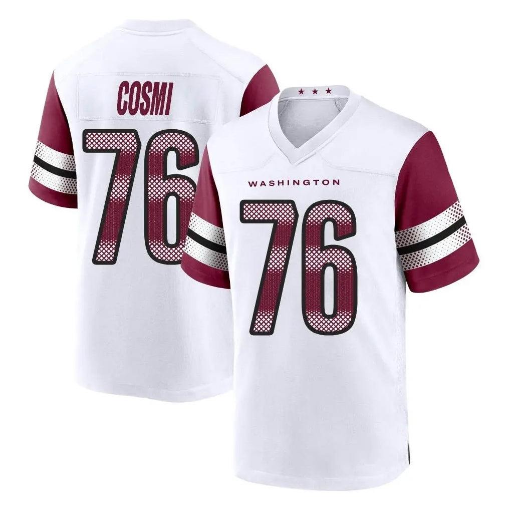 Fenge W.Commanders #76 Sam Cosmi Player White Game Home Stitched Jerseys