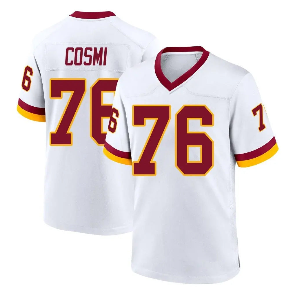 Fenge W.Commanders #76 Sam Cosmi Player White Home Game Stitched Jerseys