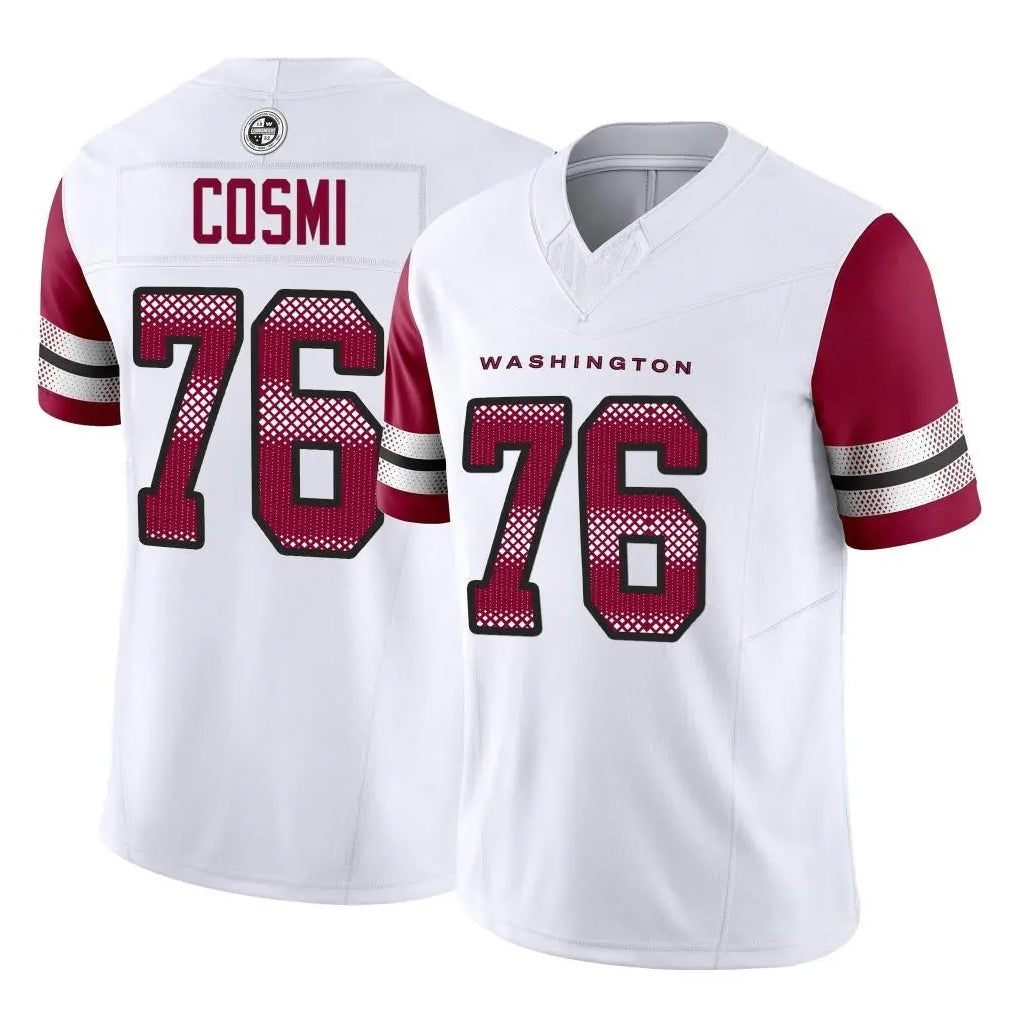 Fenge W.Commanders #76 Sam Cosmi Player White Vapor F.U.S.E. Limited Home Game Stitched Jerseys