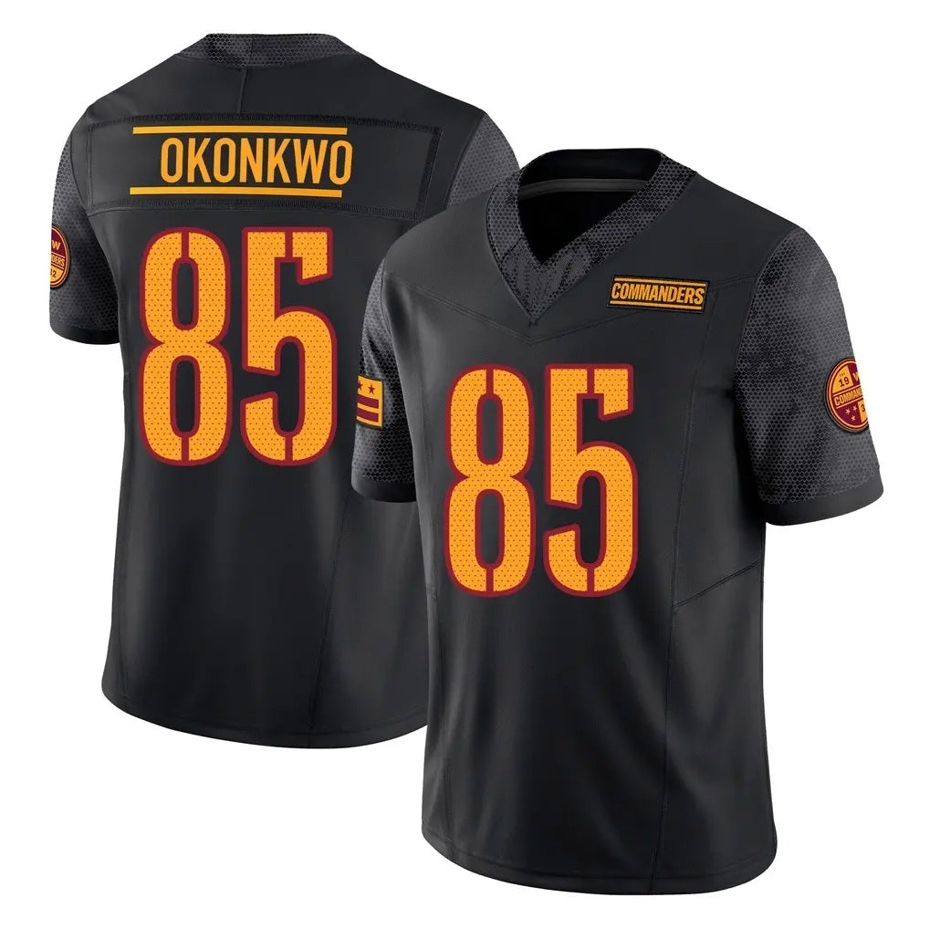 Fenge W.Commanders #85 Chig Okonkwo Player Black Limited Vapor F.U.S.E. Home Game Stitched Jerseys