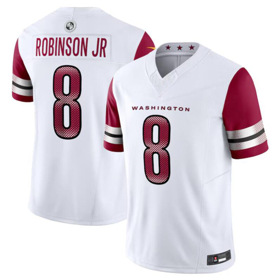 Fenge W.Commanders #8 Brian Robinson Jr. White Vapor F.U.S.E. Limited American Stitched Jersey