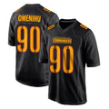 Fenge W.Commanders #90 Charles Omenihu Player Black Carbon Fashion Home Game Stitched Jerseys