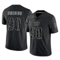 Fenge W.Commanders #90 Charles Omenihu Player Black Limited Reflective Home Game Stitched Jerseys