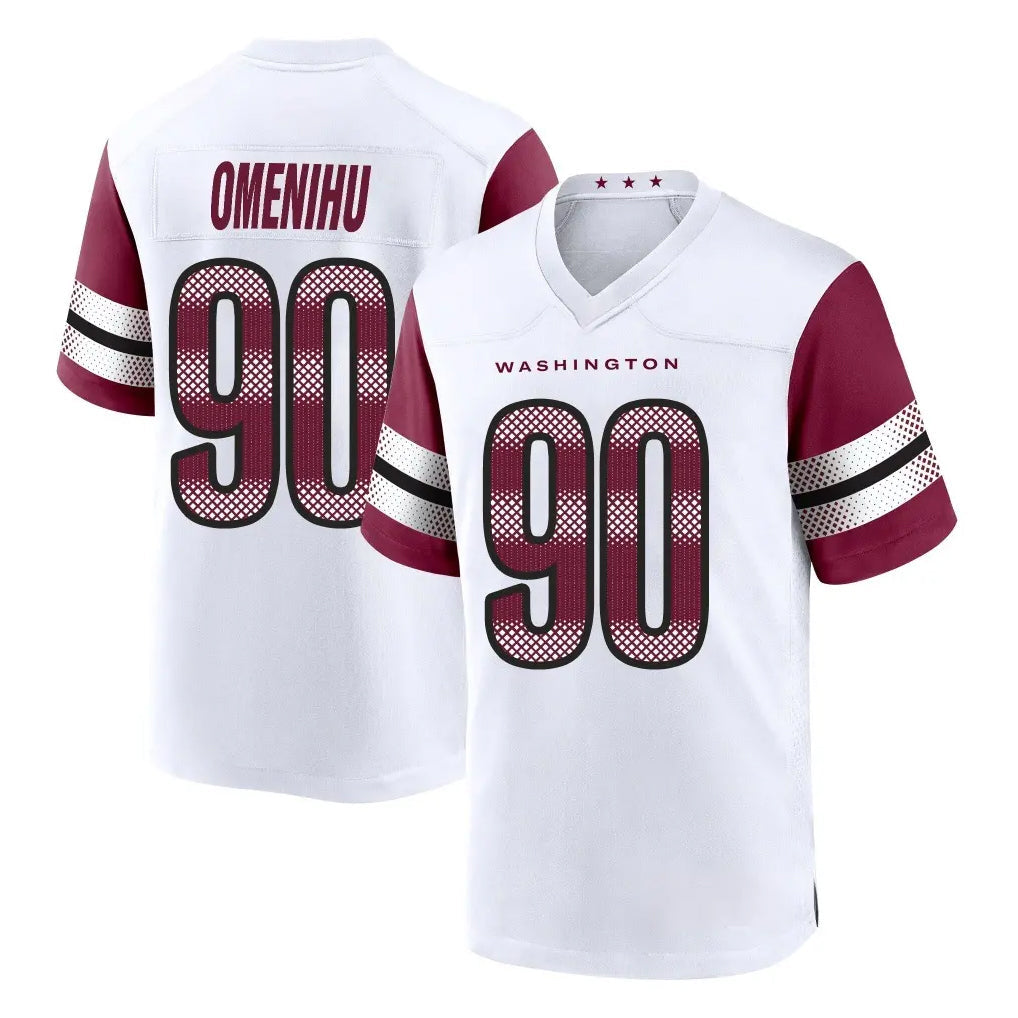 Fenge W.Commanders #90 Charles Omenihu Player White Game Home Stitched Jerseys
