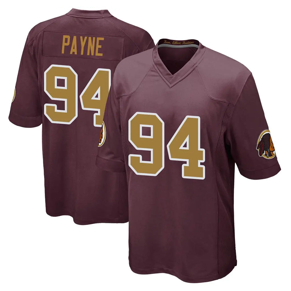 Fenge W.Commanders #94 Daron Payne Player Burgundy Alternate Home Game Stitched Jerseys