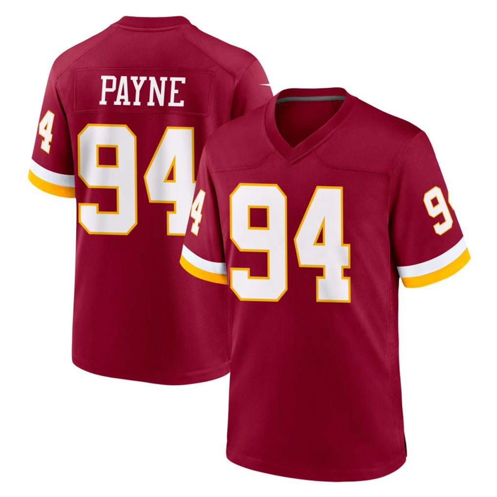 Fenge W.Commanders #94 Daron Payne Player Burgundy Game Home Stitched Jerseys