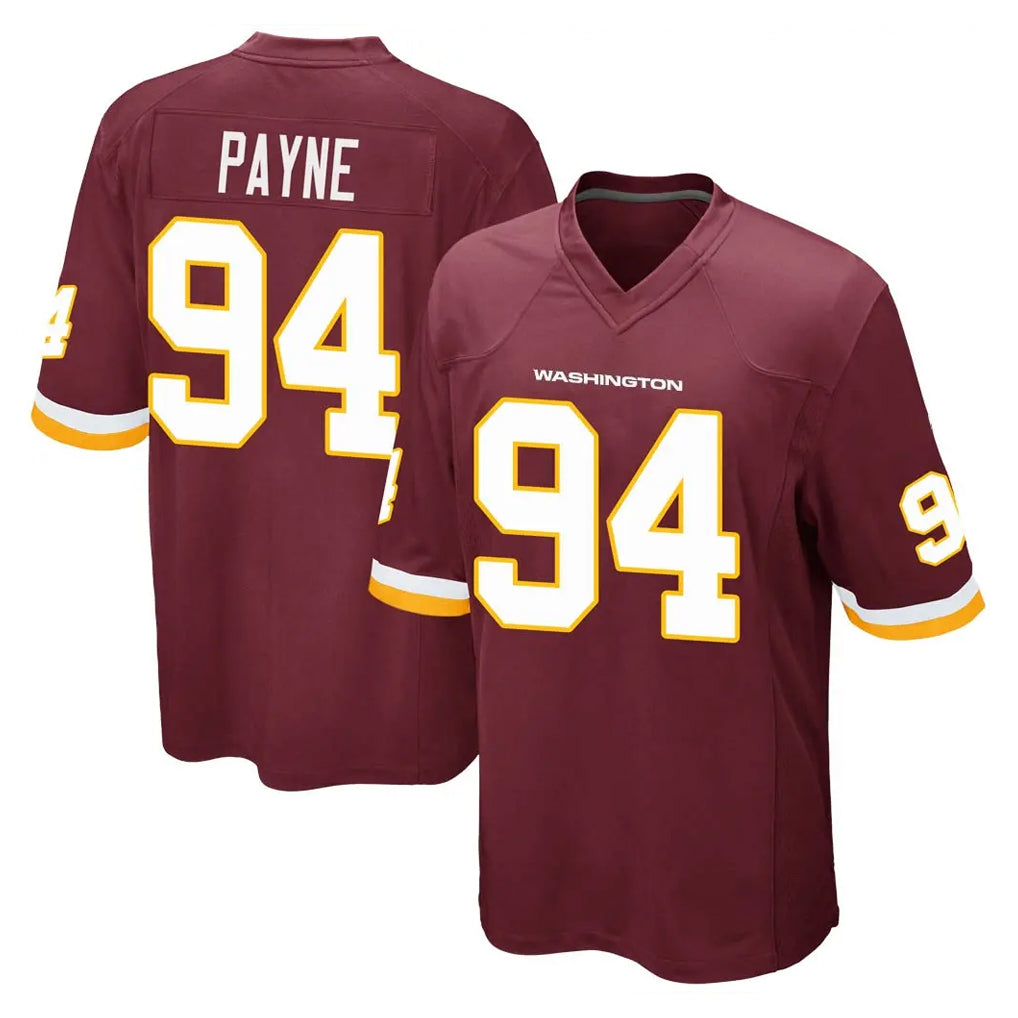 Fenge W.Commanders #94 Daron Payne Player Burgundy Team Color Home Game Stitched Jerseys