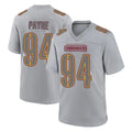 Fenge W.Commanders #94 Daron Payne Player Gray Atmosphere Fashion Home Game Stitched Jerseys
