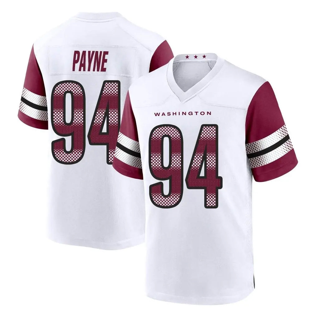 Fenge W.Commanders #94 Daron Payne Player White Game Home Stitched Jerseys