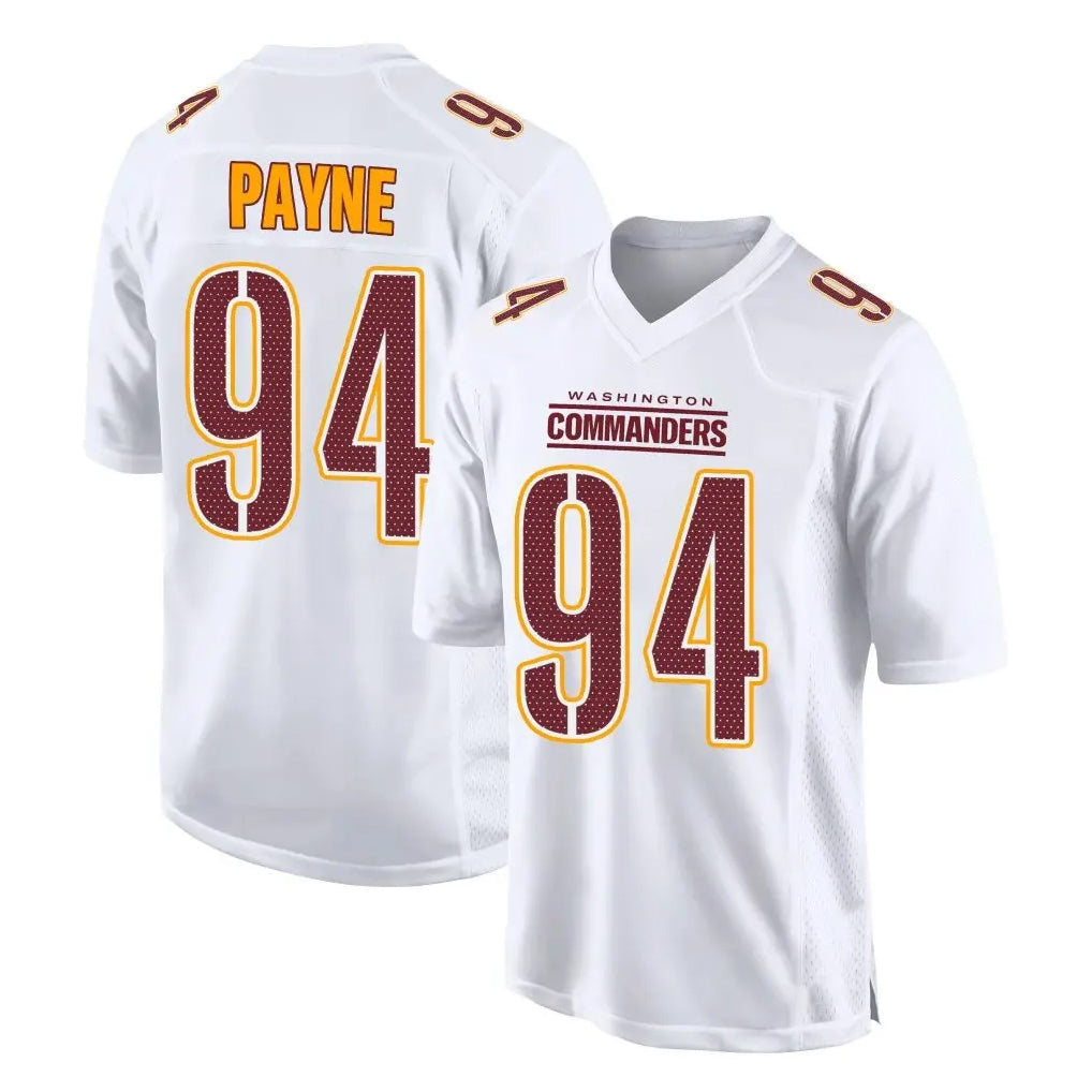 Fenge W.Commanders #94 Daron Payne Player White Tundra Fashion Home Game Stitched Jerseys