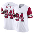 Fenge W.Commanders #94 Daron Payne Player White Vapor F.U.S.E. Limited Home Game Stitched Jerseys