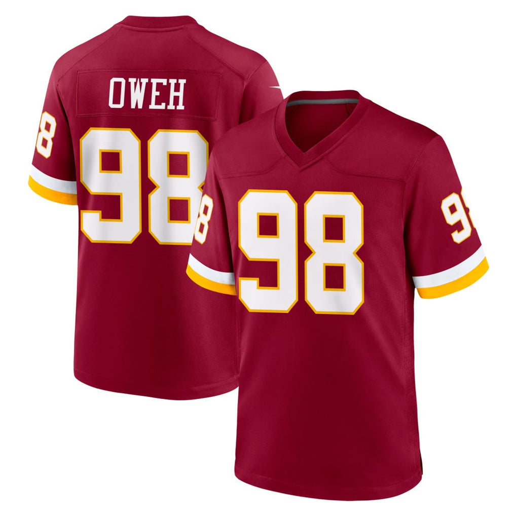 Fenge W.Commanders #98 Odafe Oweh Player Burgundy Game Home Stitched Jerseys