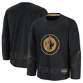 Fenge W.Jets Black 2024 Military Appreciation Practice Jerseys
