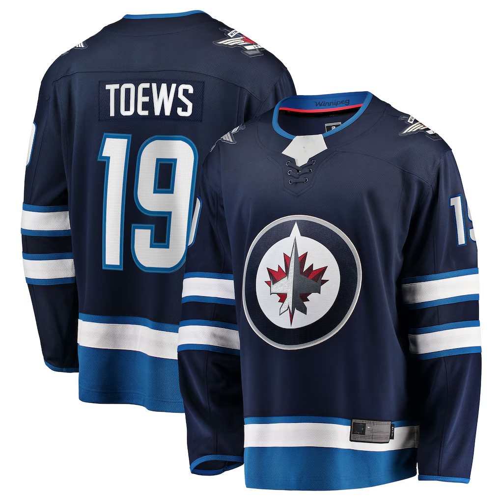 Fenge W.Jets #19 Jonathan Toews Navy Home Breakaway Jerseys