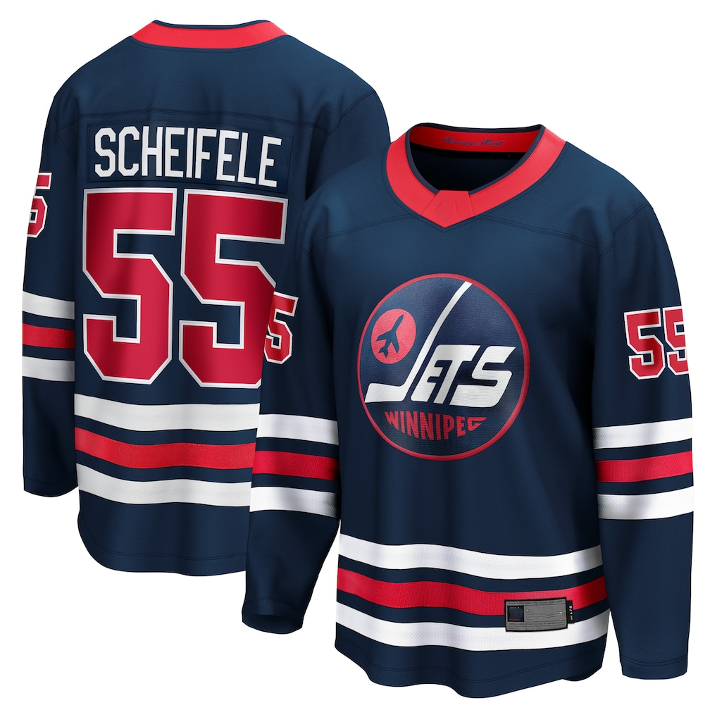 Fenge W.Jets #55 Mark Scheifele Navy Breakaway Jerseys