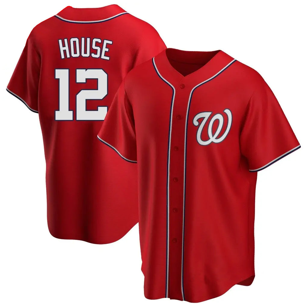 Fenge W.Nationals #12 Brady House Player Red  Alternate Game Stitched Jerseys