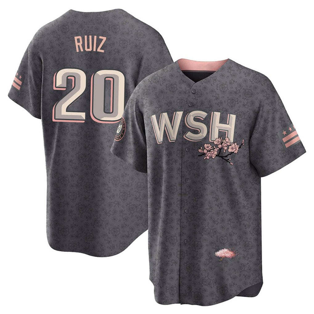 Fenge W.Nationals #20 Keibert Ruiz Player Gray City Connect Stitched Jerseys