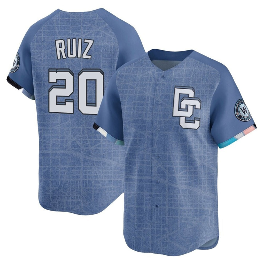 Fenge W.Nationals #20 Keibert Ruiz Player Light Blue Limited City Connect Stitched Jerseys