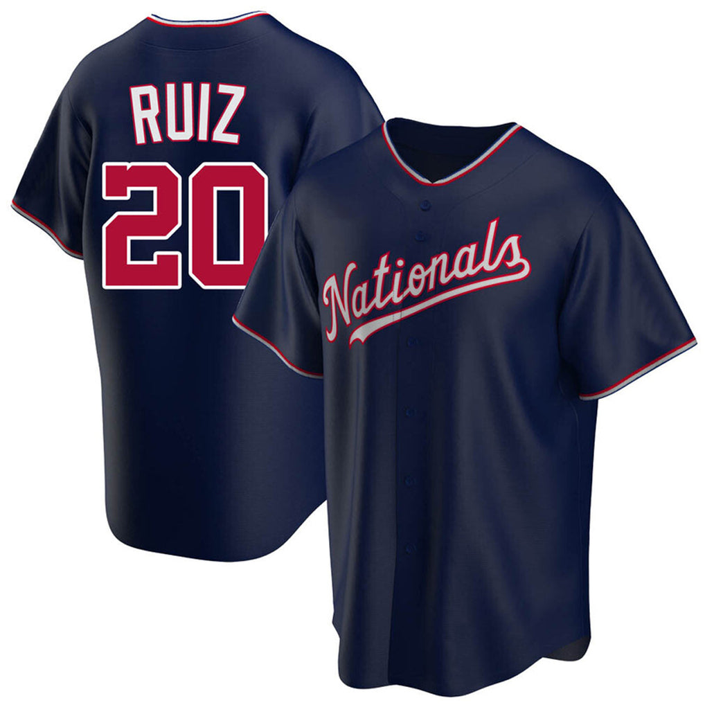 Fenge W.Nationals #20 Keibert Ruiz Player Navy Replica Game Stitched Jerseys
