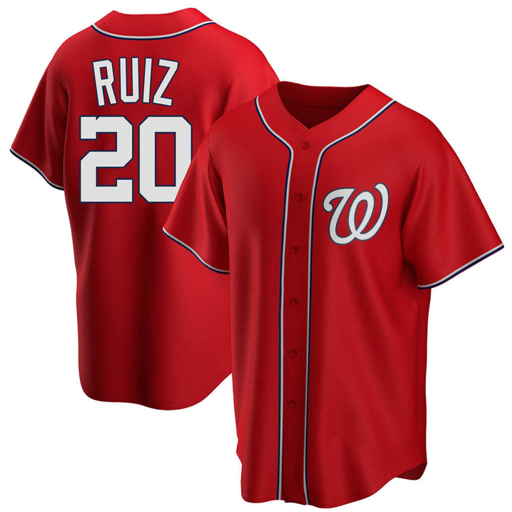 Fenge W.Nationals #20 Keibert Ruiz Player Red Home Alternate Replica Jerseys