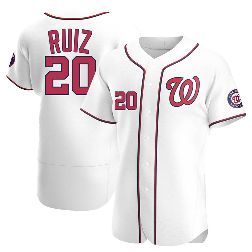 Fenge W.Nationals #20 Keibert Ruiz Player White Elite Home Stitched Jerseys