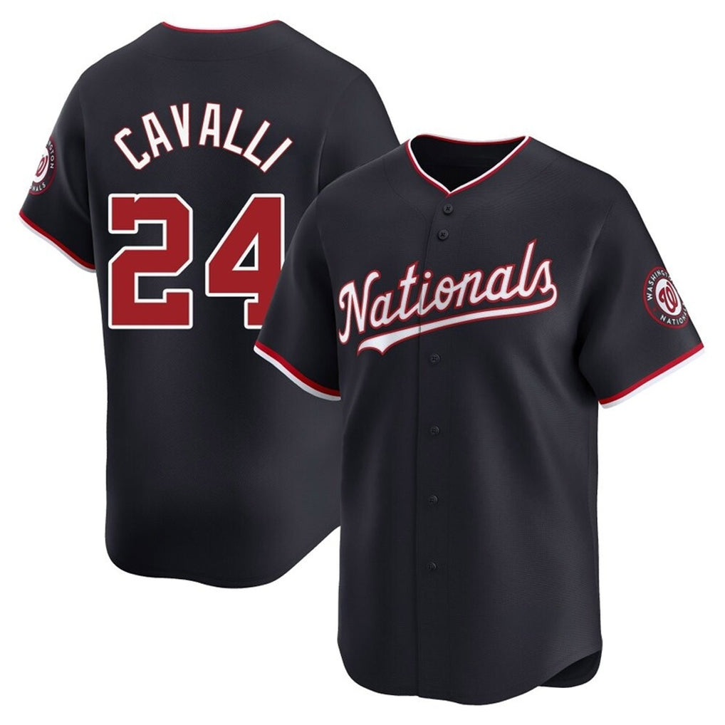 Fenge W.Nationals #24 Cade Cavalli Player Navy Alternate Limited Replica Jerseys