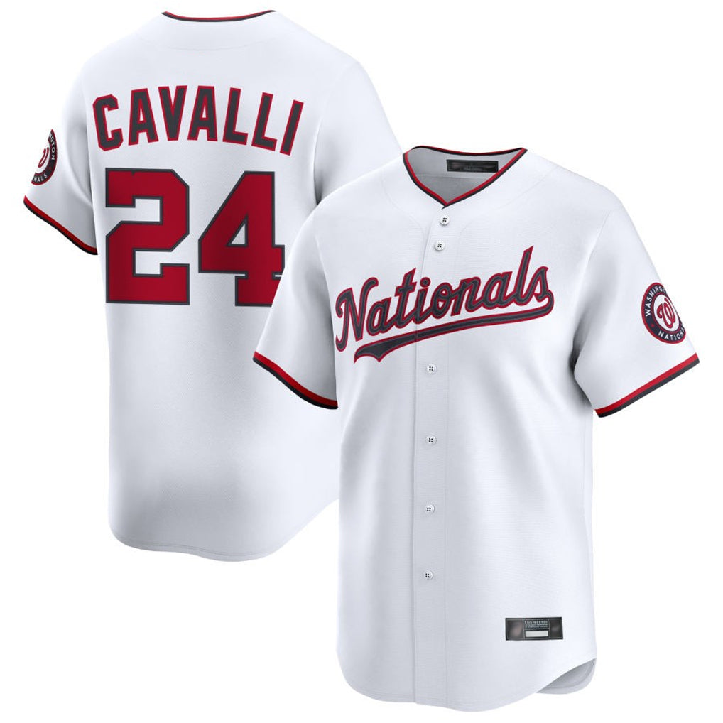 Fenge W.Nationals #24 Cade Cavalli Player White Limited Stitched Jerseys
