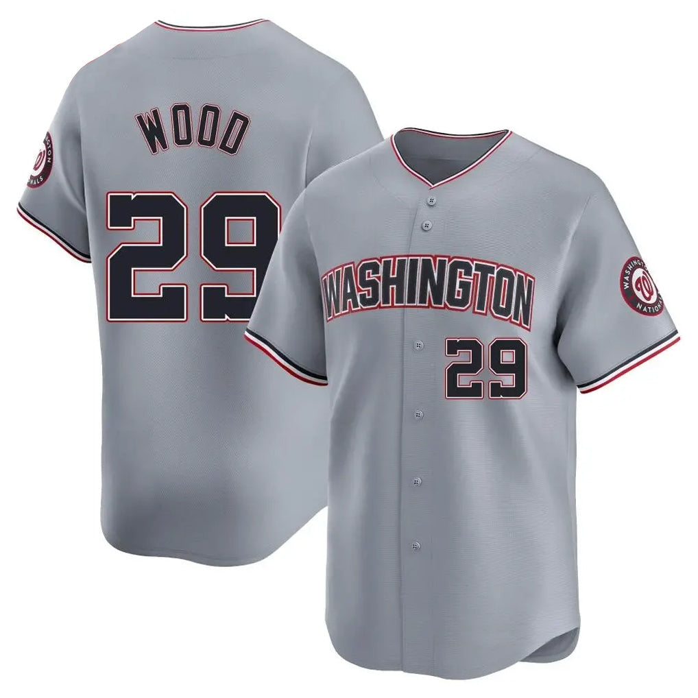 Fenge W.Nationals #29 James Wood Player Gray City Connect Limited Alternate Stitched Jerseys