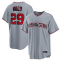 Fenge W.Nationals #29 James Wood Player Gray Road Replica Stitched Jerseys