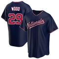 Fenge W.Nationals #29 James Wood Player Navy Blue Replica Game Stitched Jerseys