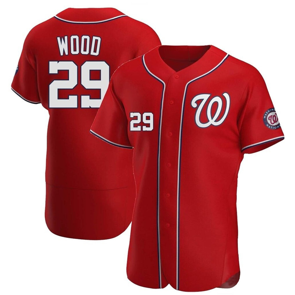Fenge W.Nationals #29 James Wood Player Red Alternate Elite Stitched Jerseys