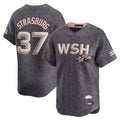 Fenge W.Nationals #37 Stephen Strasburg Player Gray City Connect Stitched Jerseys
