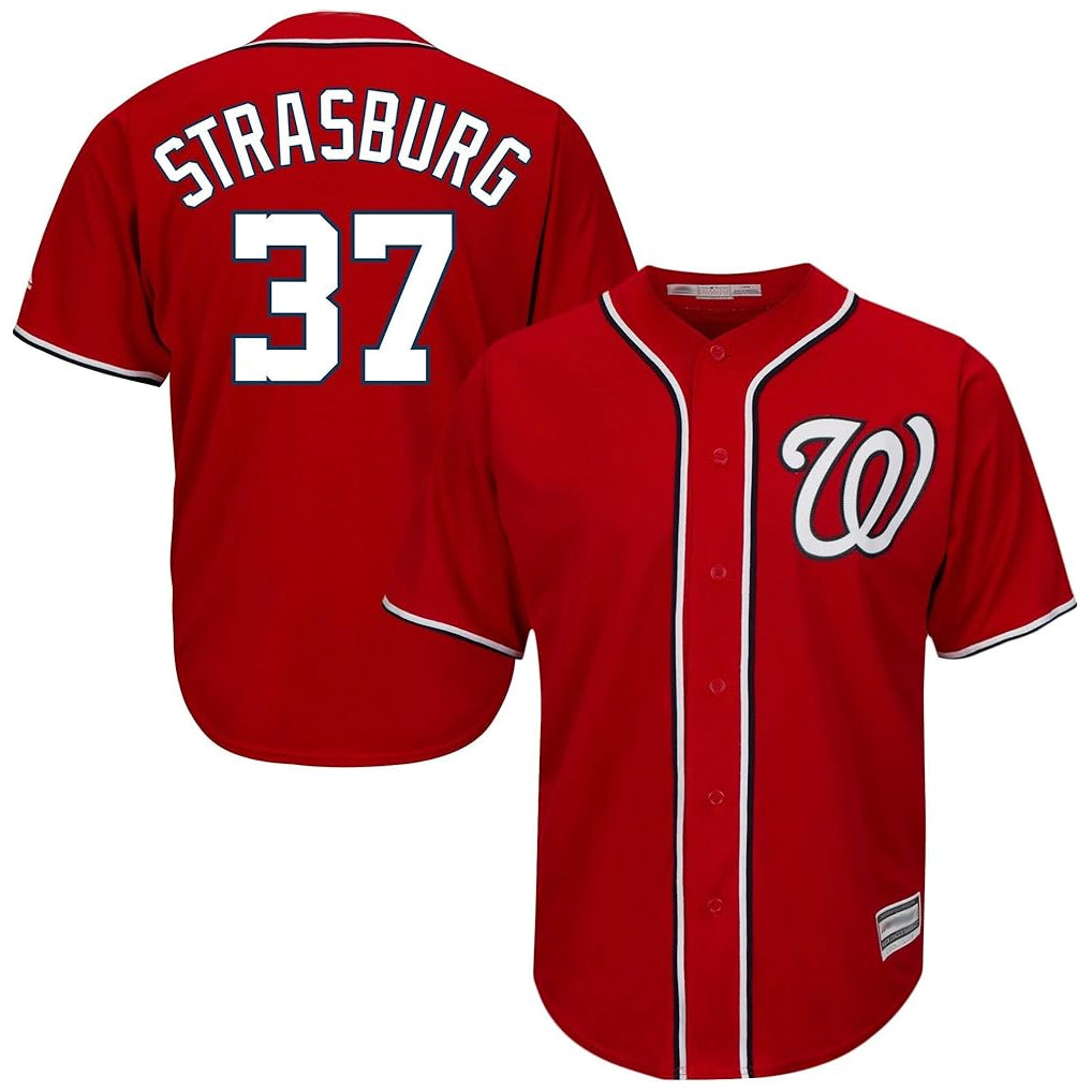 Fenge W.Nationals #37 Stephen Strasburg Player Red Cool Alternate Player Stitched Jerseys