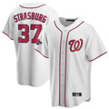 Fenge W.Nationals #37 Stephen Strasburg Player White Game Stitched Jerseys